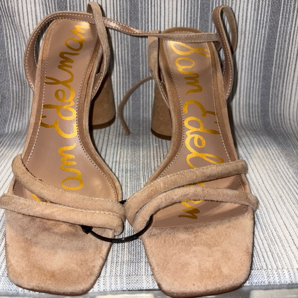 Sam Edelman Beige Suede Heels